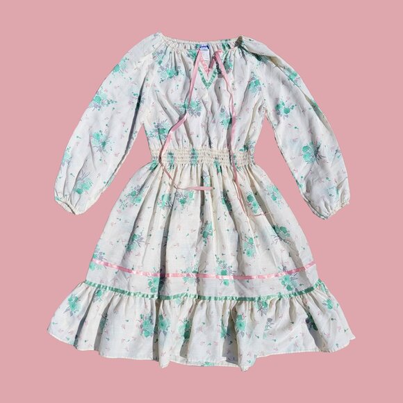 ❝ Youngland vintage 70s boho mini dress 🌷⋯ ❞ - Picture 4 of 12
